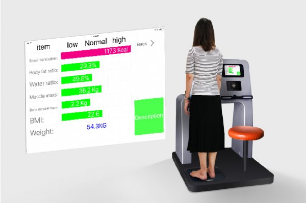 HCare3 shows body composition of the woman